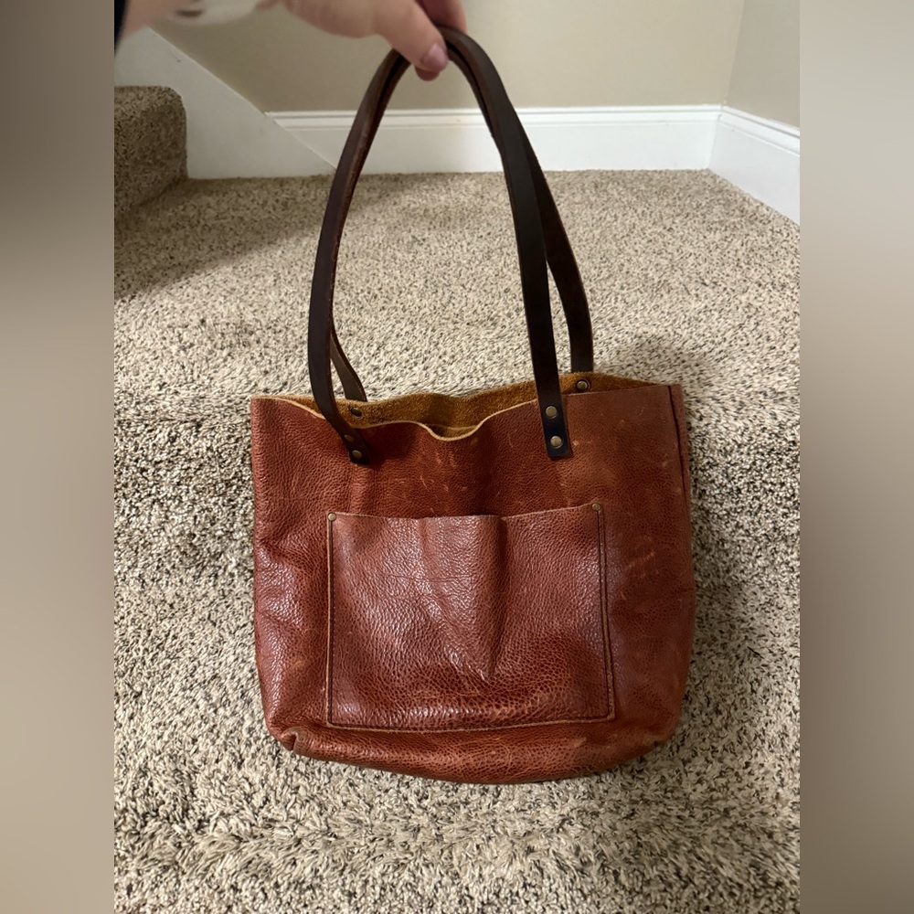 Portland Leather Rich Brown Tote
